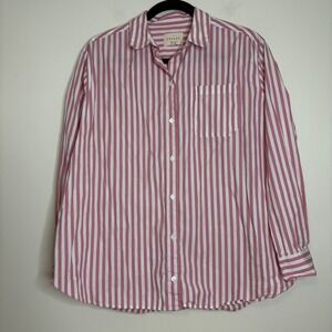 Sezane‎ Striped Button Down Shirt Long Sleeve Cotton Top Size 38